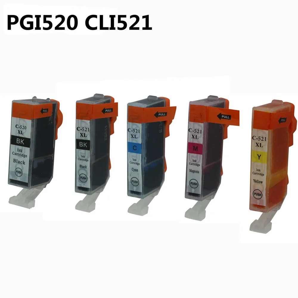 PGI520 CLI521 full ink cartridge for Canon IP3600 IP4600 IP4700 MP540 MP550 MP560 MP620 MP630 MP640 MP980 MP990 MP1900