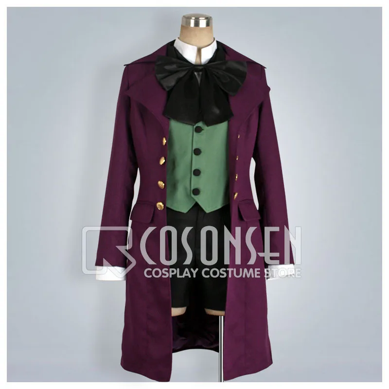 

COSPLAYONSEN Black Butler II 2 Kuroshitsuji Alois Trancy Cosplay Costume Purple Uniform All Size Custom Made