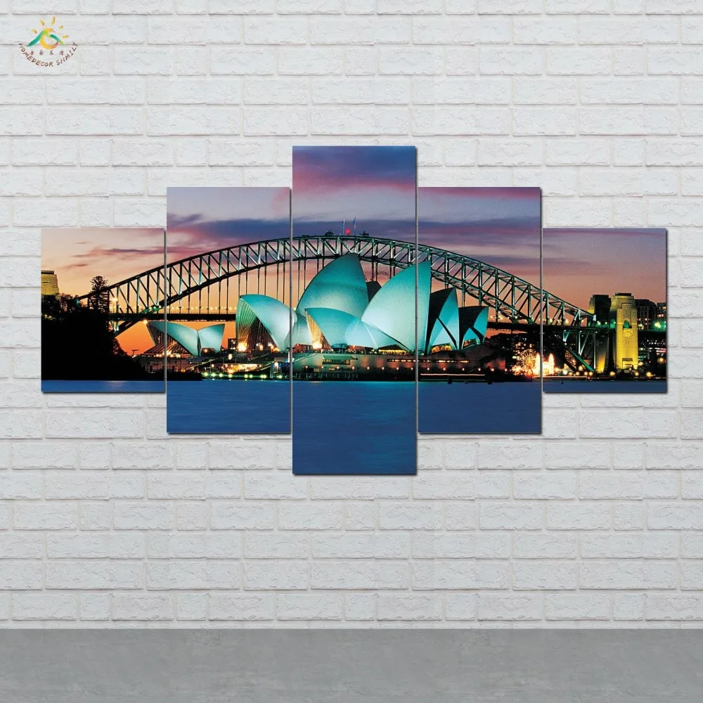 

Sydney Opera and Harbour Bridge Wall Art Prints Canvas Art Painting Modular Picture And Poster Canvas Painting Decoration Hom