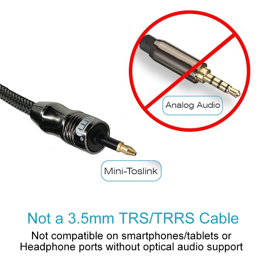 EMK Mini Toslink do Mini Toslink kabel 3.5mm SPDIF toslink 3.5 do 3.5 optyczny kabel Audio do Macbook DVD 3m 5m 8m 10m