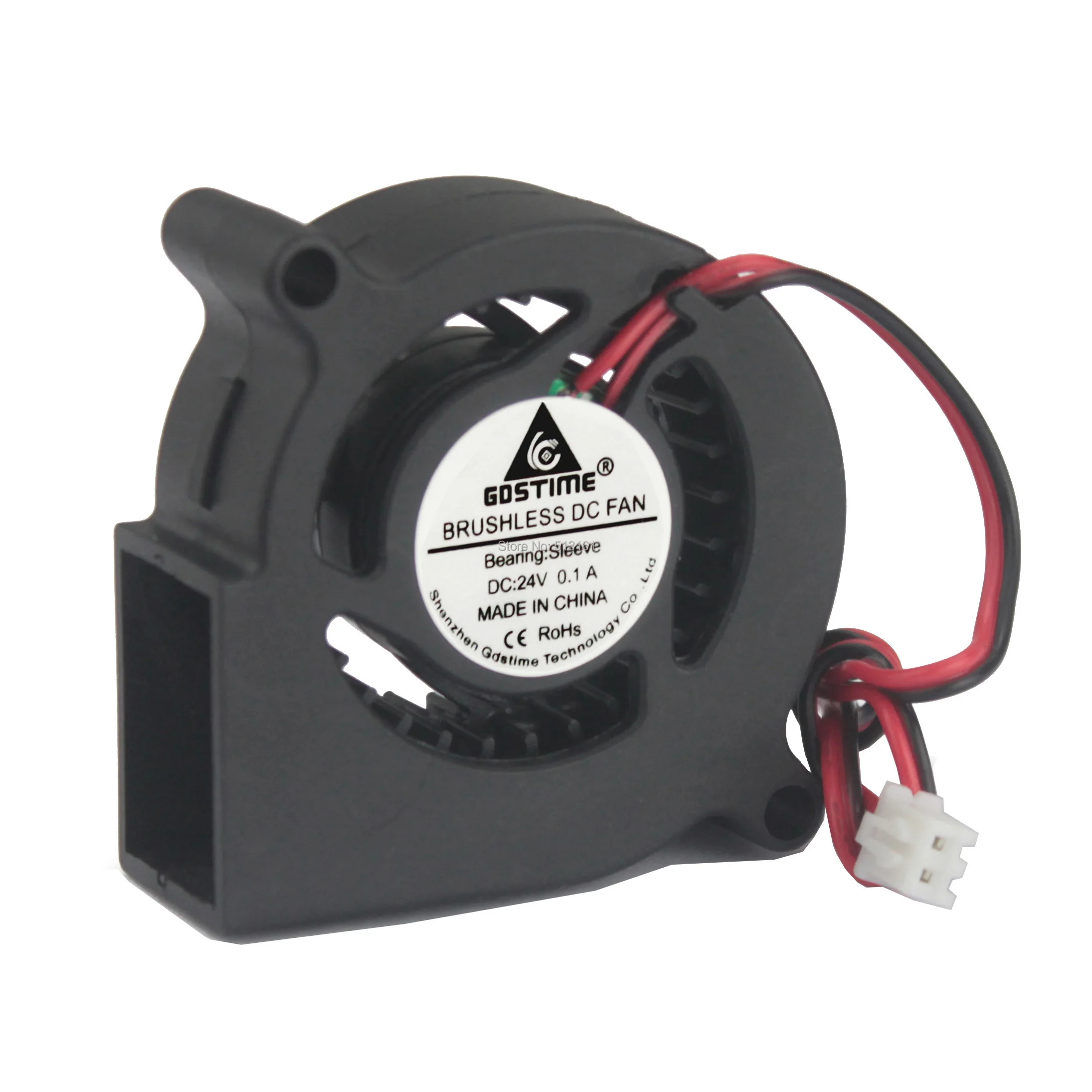 Gdstime PC Бесщеточный вентилятор охлаждения постоянного тока 5020 24V 50x50x20mm 2 Pin Черный
