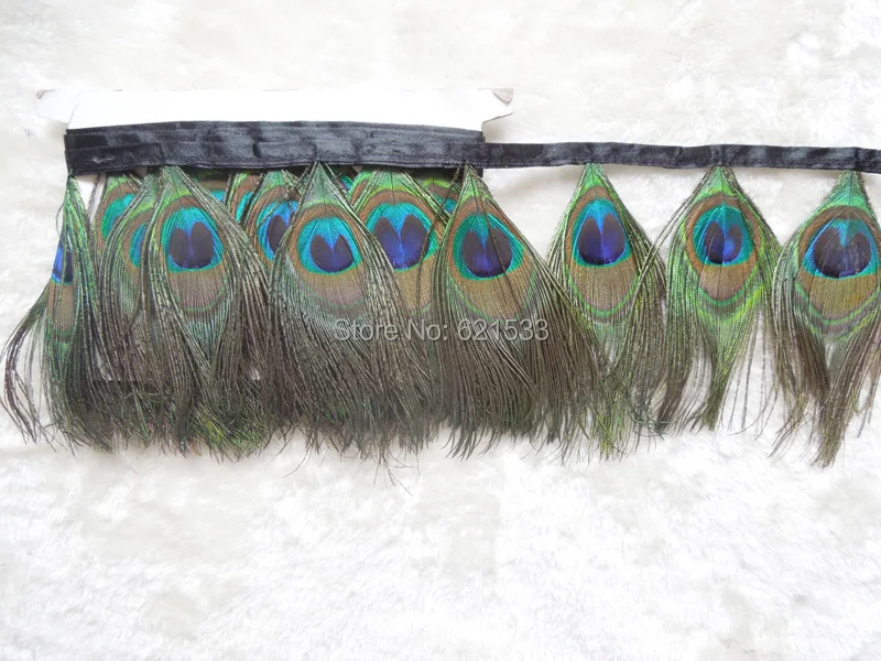 

10Yards/lot Natural Peacock Feather Fringe-For DIY Art Crafts, Carnival,Cosplay, Costume, Millinery & Fashion