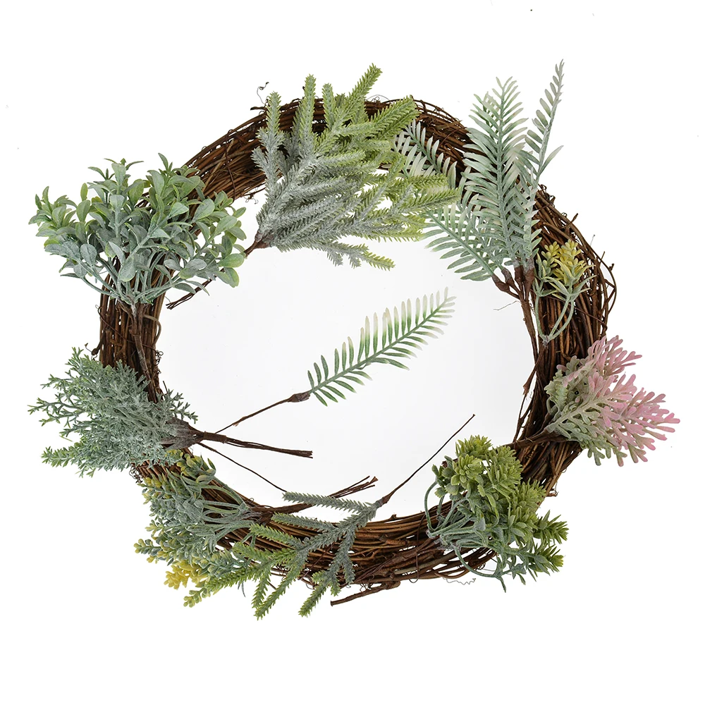 Artificial Plants Greenery Small Grass Fake Flowers Wedding Decoration Twigs For Home Decor Accessories DIY Handcraft Wreath