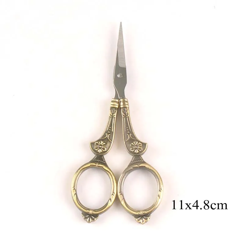Embroidery scissor European Retro Classic Vintage Antique Craft Gold Sewing Crane Tailor Scissor Handicraft c2620