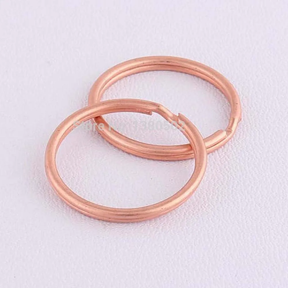 50pcs 30mm Rose gold color practical buckles key ring key chain  for bag Diy Accessories