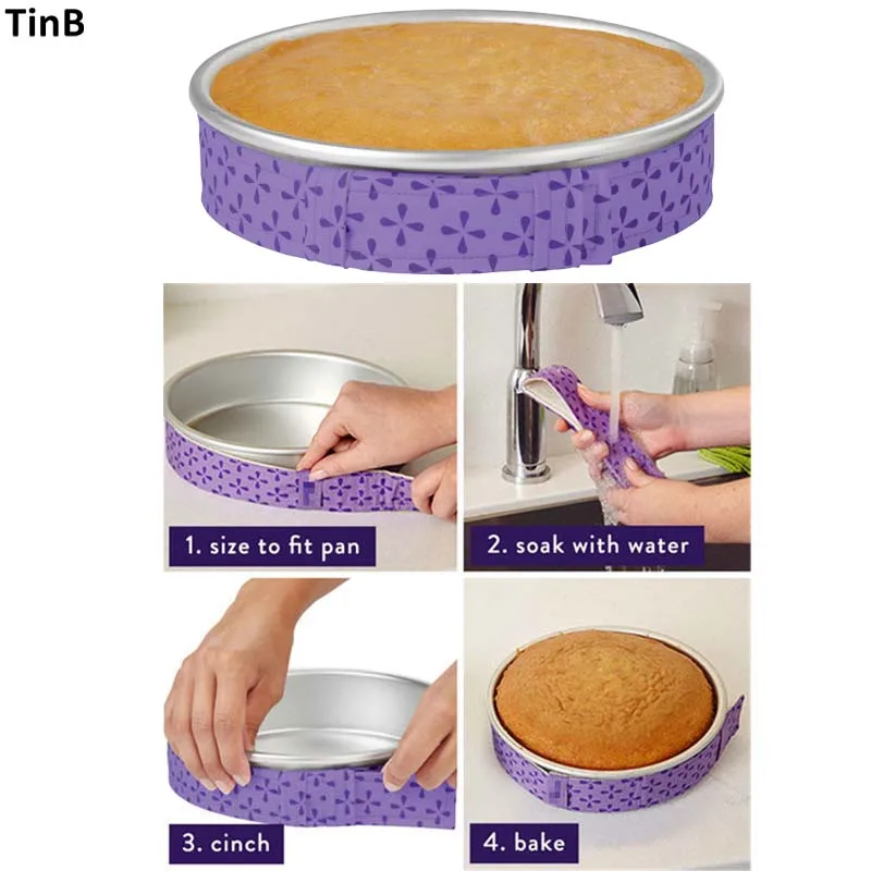 New Cake Pan Strips Bake Even Strip Belt Moist Level Cake Decorating Tools Baking Sheet To Protect Banding Cloth Pasty Tool