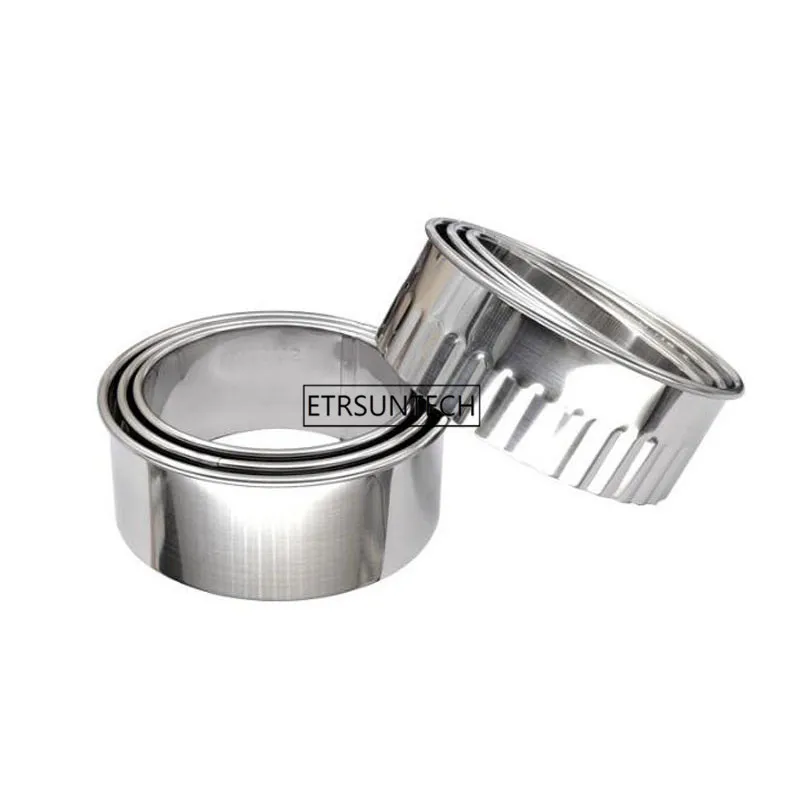 Stainless Steel Round Dumplings Wrappers Molds Set Cutter Maker Tools Round Cookie Pastry Wrapper Dough Cutting Tool