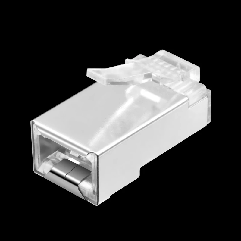 CNCOB ขั้วต่อเครือข่าย Cat6 Rj45สายไฟเส้นผ่านศูนย์กลาง1.3มม. 8P8C FTP กิกะบิตอีเธอร์เน็ต Modular การเชื่อมต่อ RJ-45ปลั๊กหัวคริสตัล