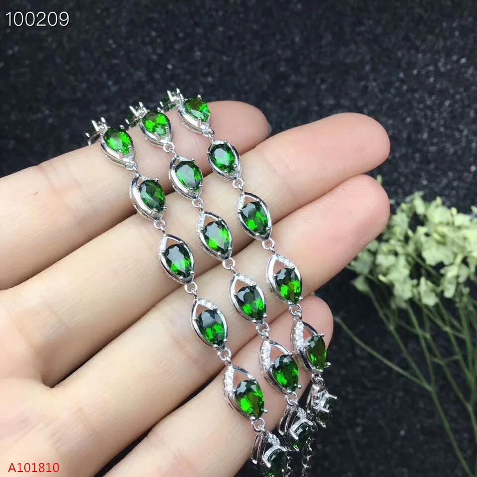 

KJJEAXCMY fine jewelry 925 pure silver mosaic natural snowflake lady chain bracelet snow support test