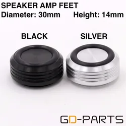 Amortisseur de cône de support de base de pieds d'isolation entièrement en aluminium solide usiné, haut-parleur coloré, médailles audio HIFI, radiateur d'ordinateur, 30mm x 14mm