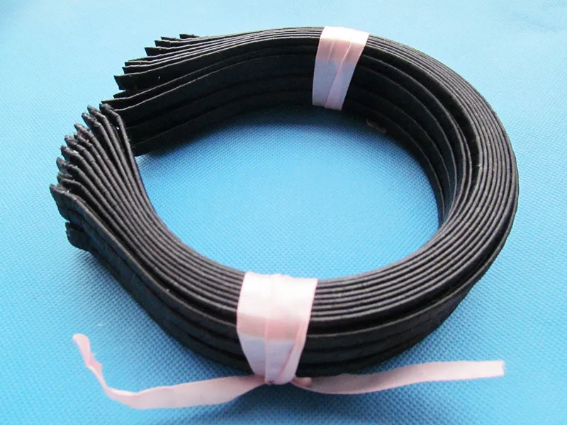 20pcs 7mm Wide Black Ribbon Wrapped Headband/Hairband Charm Finding,Hair Accessory,DIY Accessory Jewellry Making