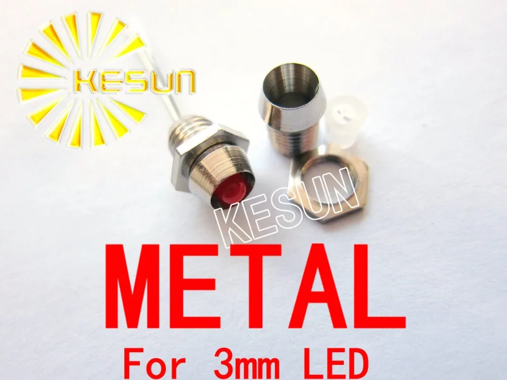 20PCS x 3mm Metal LED Holder Socket for 3mm LED Diodes