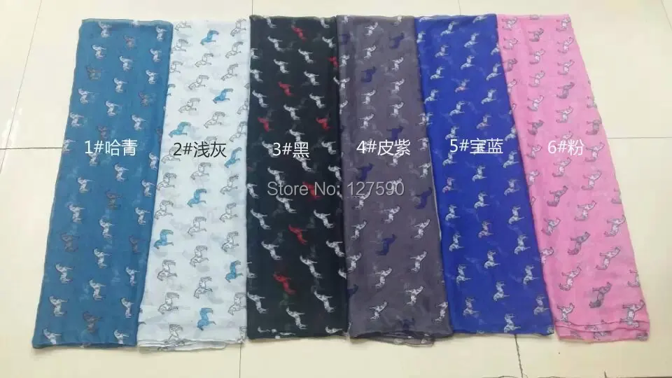 2015 Fashion Horse Print Scarf Women Animal Scarf Shawl Wrap Horse Scraves Hijab  Wholesale 10pcs/lot Free Shipping