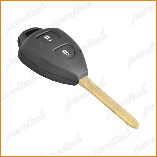 PREISEI 5pieces/lot black plastic NO LOGO 2 button key remote shell replace for toyota car with toy43 blade