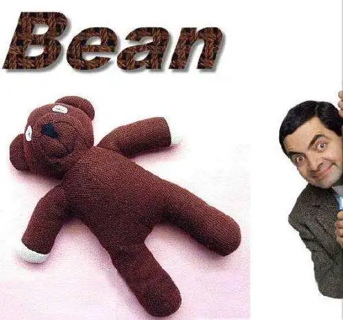 Lavorato a maglia Teddy Bear Mr Bean Teddy Bear Peluche Bambola di Pezza Morbido Marrone Figura Bambola Divertente Regalo Di Compleanno Peluche Giocattolo per dei Bambini del capretto