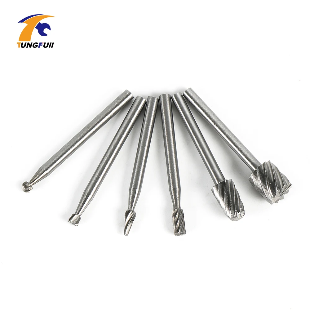 Tungfull Dụng Cụ Xay Burrs Bộ Dao Tự Làm Mũi Khoét Gỗ Cắt Xay Công Suất Phụ Kiện Dụng Cụ Điện Dremel Mũi Khoan Mini