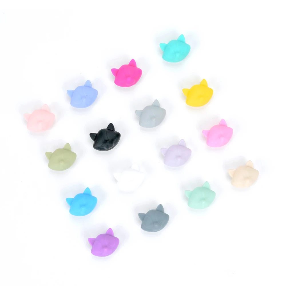 LOFCA Silicone Beads Fox 10pcs/lot Food Grade  Colorful Chew Necklace Bracelet Bangle Jewelry Making  Jewelry accessories