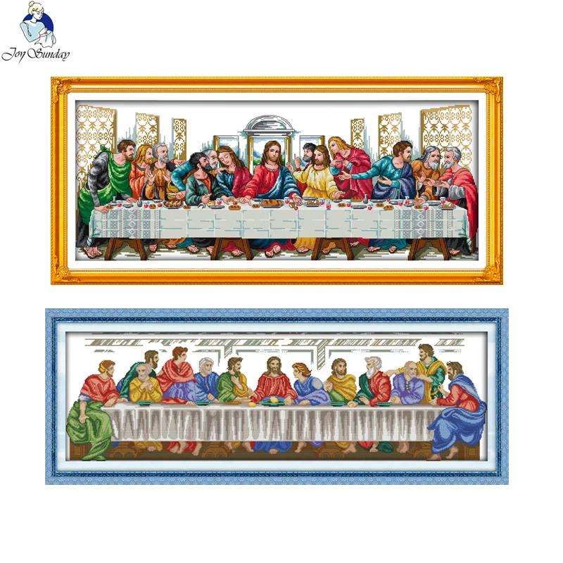 Joy Sunday The Last Supper Counted Cross Stitch kits DIY 14CT and11CT For Embroidery Home Decor Needlework Cross-stitching