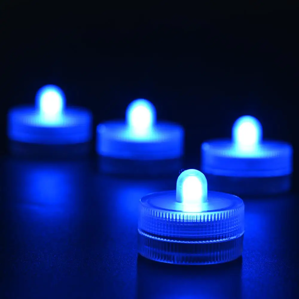 10 Pcs/Lot 3Cm Mini LED Tahan Air Kolam Renang Cahaya Bawah Air Dekorasi Pusat Pernikahan Teh Lampu untuk Dekorasi Pesta Pernikahan