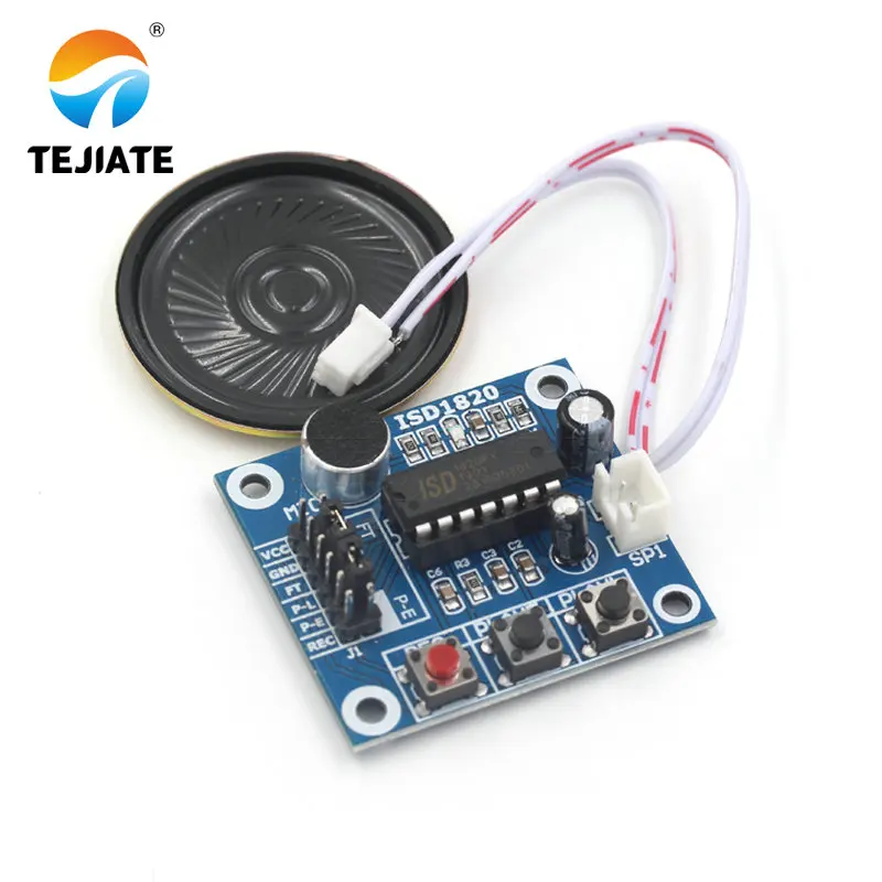 1PCS ISD1820 recording module voice module the voice board telediphone module board with Microphones + Loudspeaker