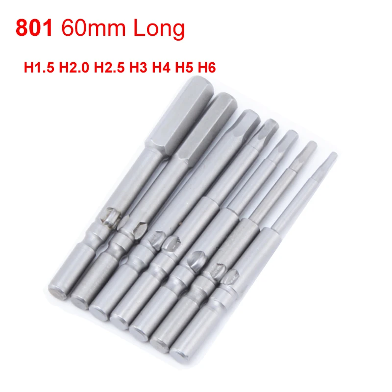 21pcs/lot Magnetic Hexagon Screwdriver Bit S2 Steel 801 5mm Round Shank Screwdrier Drive Power Drill Hex Bit 60mm/100mm/150mm