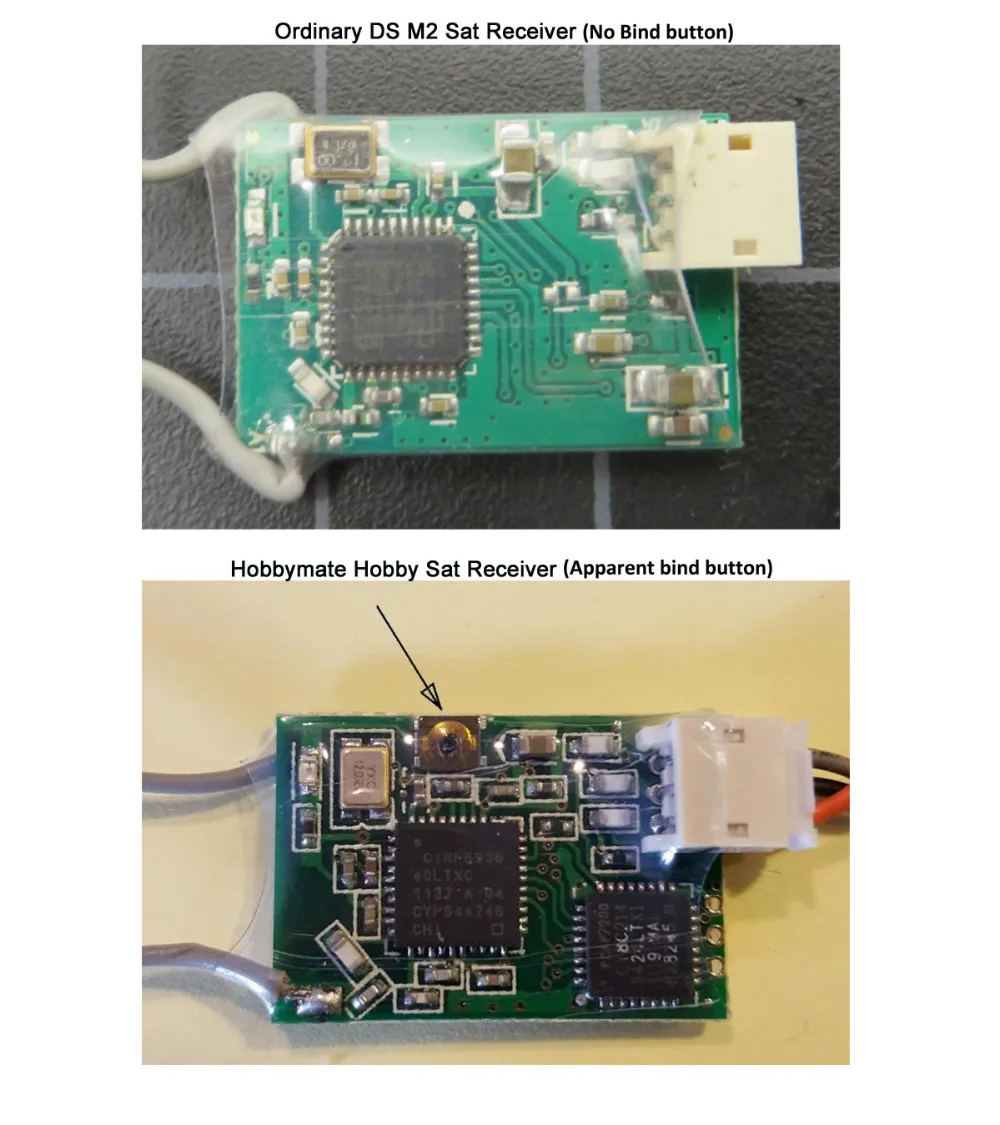 DSM2/DSMX Compatible Satellite Receiver for DSM2 DSMX Radio Transmitter of Rc Helicopters Rc Airplane and Micro Quadcopter FPV