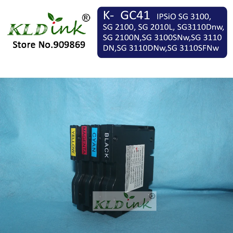 GC41K, GC41C, GC41M, GC41Y GELJET (Pigment) ink cartridge for  IPSIO SG 3100