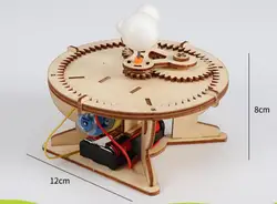Material de experimento de ciencia DIY para luna, tierra y sol, instrumento de tres bolas