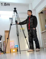 Professional Camera Tripod 1.8m with Fluid Head For Canon Nikon Sony JVC DV DSLR @