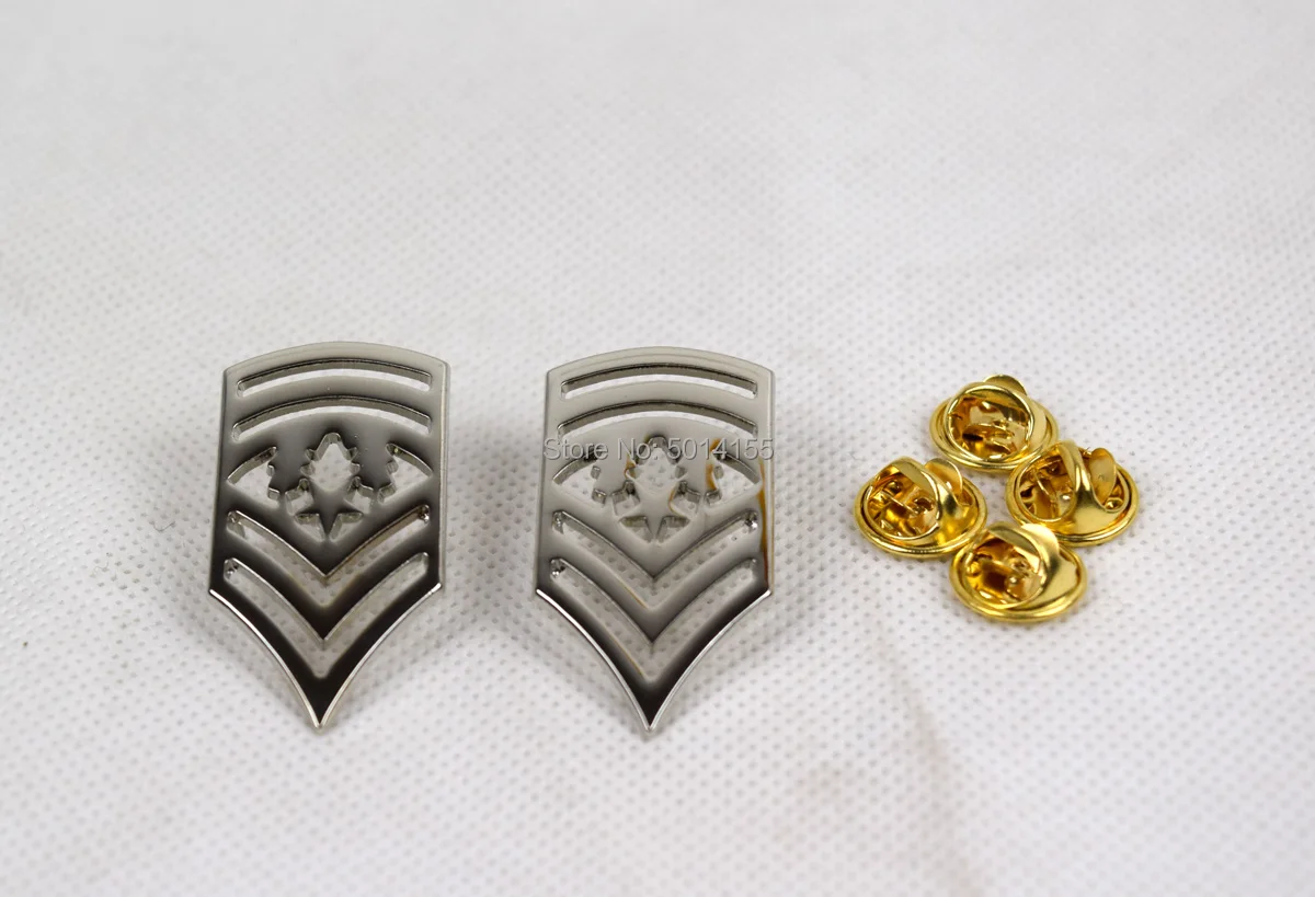 Military US ARMY COMMAND SERGEANT MAJOR RANK METAL PIN GOLD BADGE