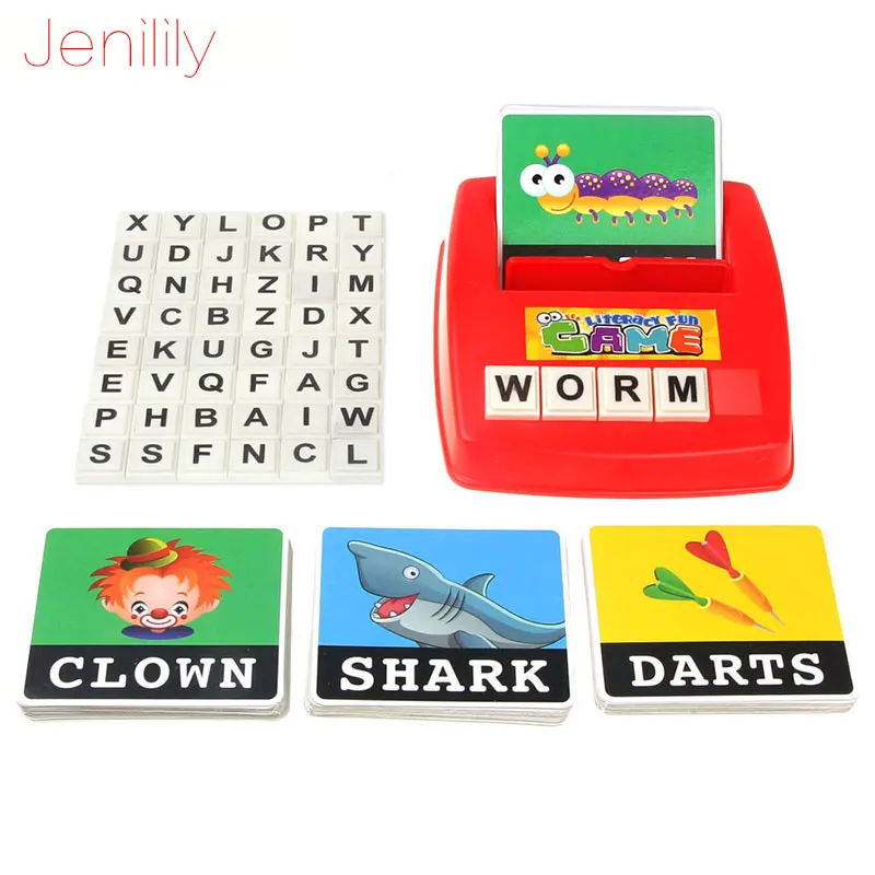 1 Set Pictures To Spell The Word Learning Baby Toy English Alphabet Card Games For Children English Games Kids Educational Toys