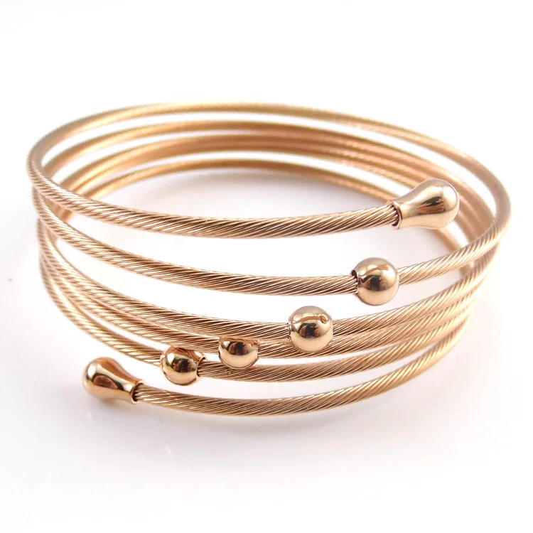 New 2016 Yellow Gold Color Twist Wire Mesh Hand Bangle Charm Bracelets Pulseiras Fashion Jewelry For Perfume Women Bijoux