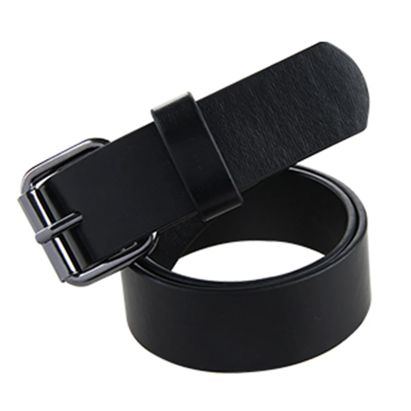 Top Quality PU Leather Belt For Students Teenagers Black Waist Belt Straps Cowboy Belt Designers Kids Belt Boys Children Teens