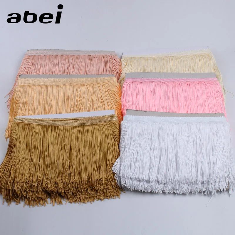 15cm Width 21 Colors Polyester Tassel Fringe Lace Trims Sewing Ribbon Fabric for Latin Dance Party Dress Wedding Crafts