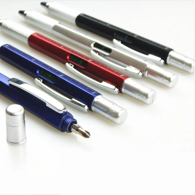 1PC Multifunction Screwdriver Ballpoint Pen Metal Caliper Scale Touch Capacitance Pen Office School Supplies Stationery