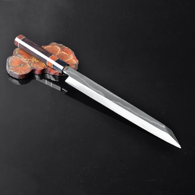 9.5,10.5,12 cali Damascus VG10 Sushi Yanagiba kuchnia japoński nóż Kiritsuke ręcznie wykonany z pokrywą, pochwa