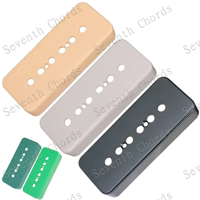 EIN Set Gitarre Humbucker Pickup Kits Herstellung Zubehör Messing Coverand Grundplatte Silber Pol Schrauben Für E-gitarre – Detail 5