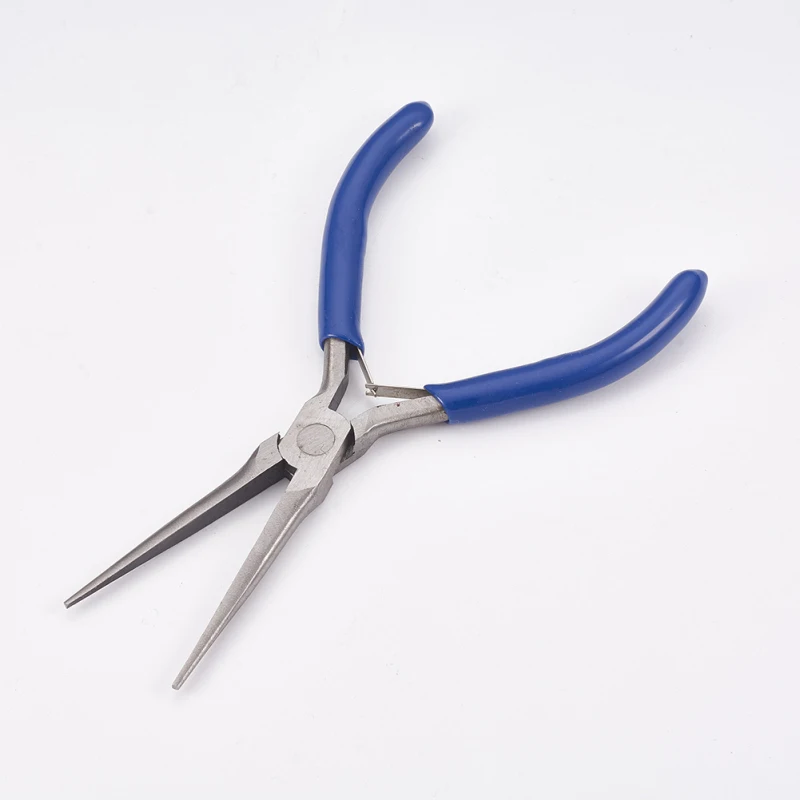 Carbon Steel Long Chain Nose Pliers Hand Tools Polishing Jewelry Making Tools 14x7.6x0.9cm