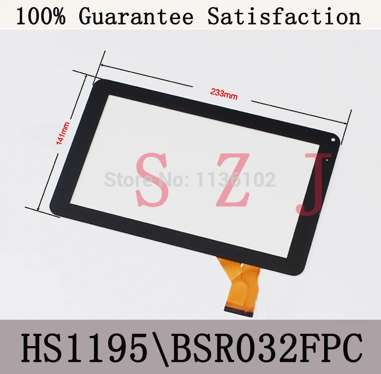 

New 9"digitizer glass for A10 A13 MZ90S AMOI V90 Tablet PC touch panel screen TYF1055 HS1195 BSR032FPC