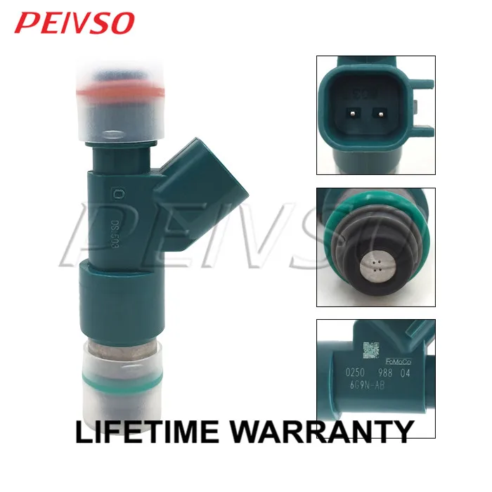 PEIVSO 6pcs 6G9N-AB LR001982 30777501 85212259 Fuel Injector For LAND ROVER&VOLVO LR2 / S80 / V70 / XC60 / XC70 / XC90 3.2L L6