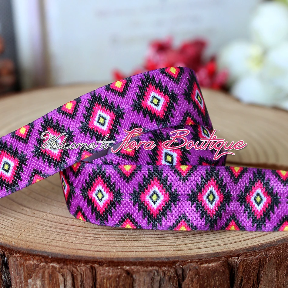

FLRA ElasticNEW aztec heat transfer printing stretchy ribbons