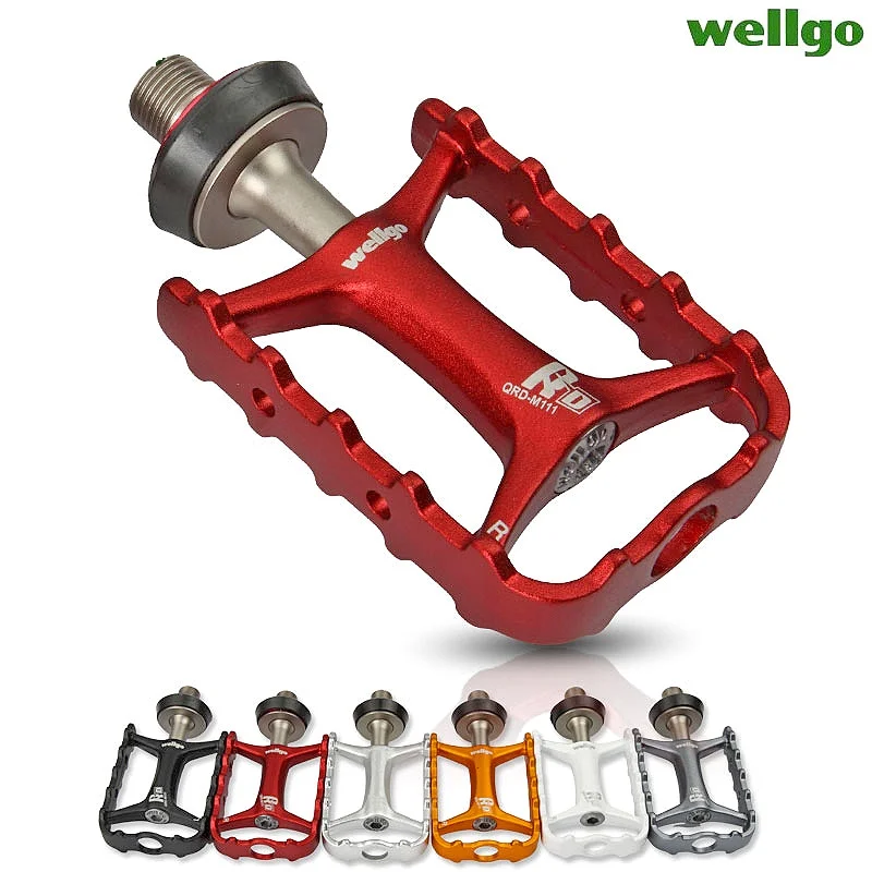 Wellgo Original M111 pedali per bicicletta a sgancio rapido Non rapido pedale ultraleggero per bici da strada pedali per cuscinetti da ciclismo MTB