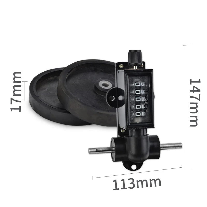 Z94-F Mechanical Wheel Meter Counter 5 Digits Spinning Cable Plastic Film Leather Length Measurement Counter