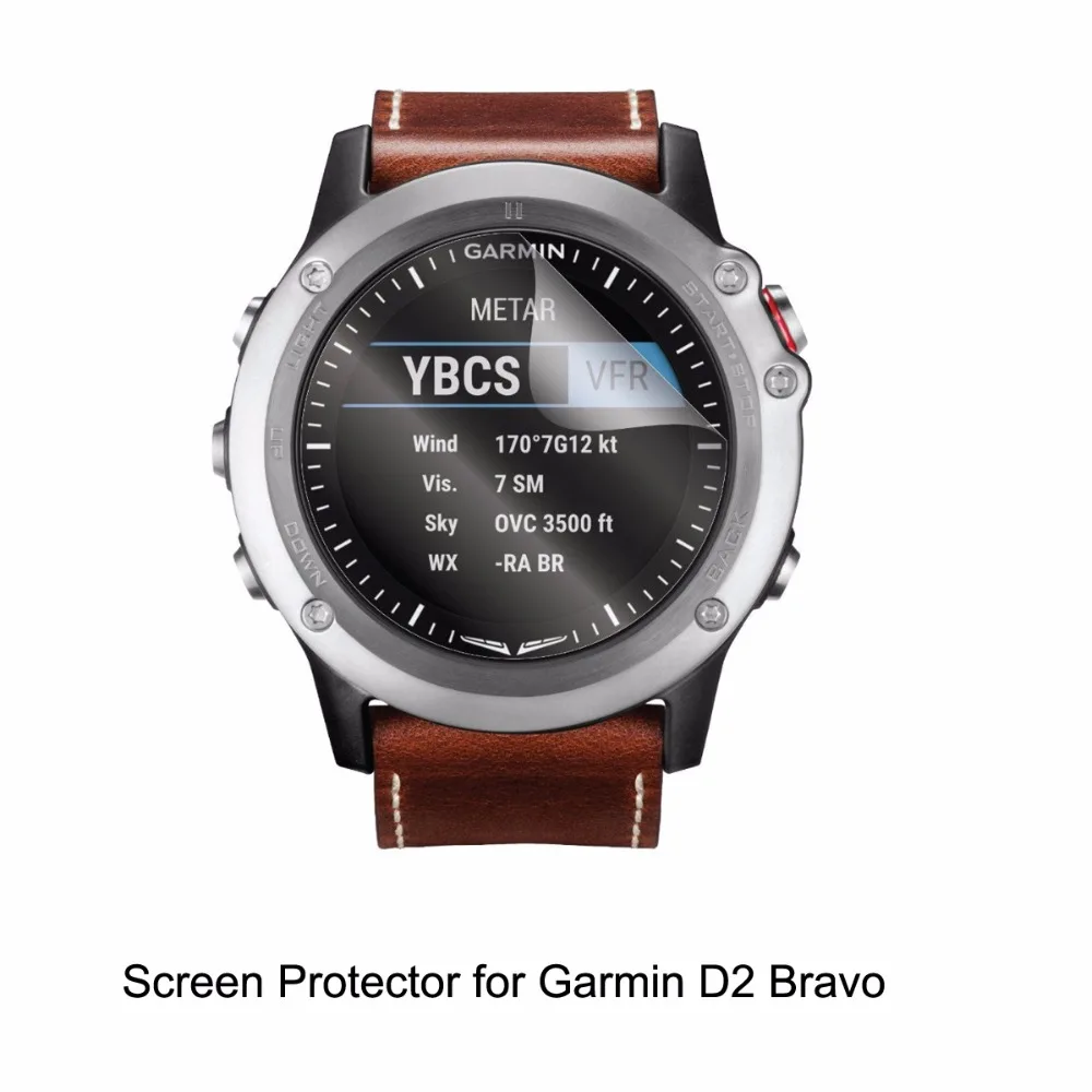 6* Clear LCD PET Film Anti-Scratch / Anti-Bubble / Touch Responsive Screen Protector Cover for Smart Watch Garmin D2 Bravo