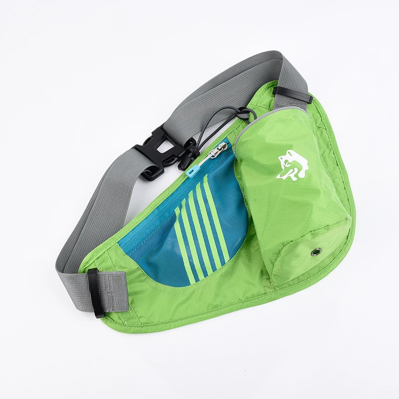 New riding silicone foldable bottle waist bag outdoor running waist belt Black/Blue/Rose/Green men and women running pouch bag