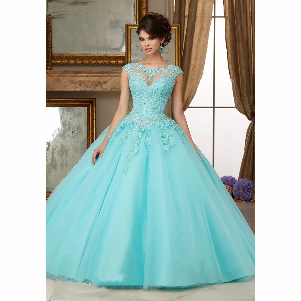 Organza koronka zroszony aplikacja suknia balowa koral kopciuszek Quinceanera suknie Customade słodkie 15 suknie Vestidos De Quinceanera