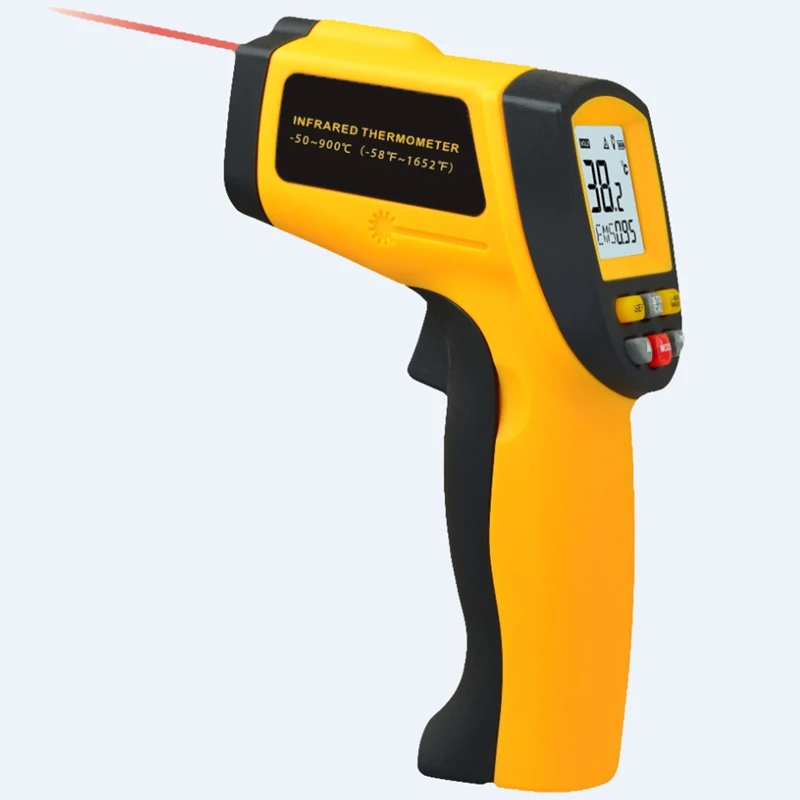 

Digital Infrared Thermometer IR Laser Temperature Meter Non-contact LCD Point Gun Style Handheld -50-900C -58-1652F Pyrometer