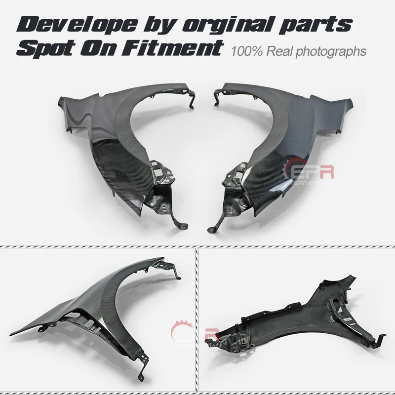 

Car Accessories For Honda FK8 CIVIC TYPE-R OEM Carbon Fiber Front Fender Glossy Finish Wheel Flare Arch Fibre Tuning Drift Cover