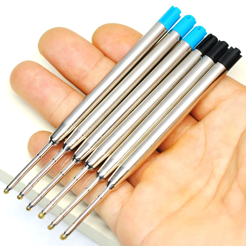 10pcs 0.5mm Roller Ballpoint Pen Refill Medium Nib Blue Black Color Ink Ball Pens Refill for School Office Writing Stationery