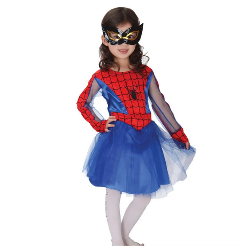 Costumes de cosplay d'araignée de carnaval d'Halloween pour des filles, costume pour des enfants, fête d'anniversaire de paupières